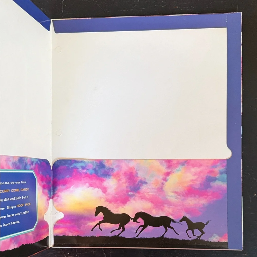 Vintage 90s Horses Folder for work, office, school, organization